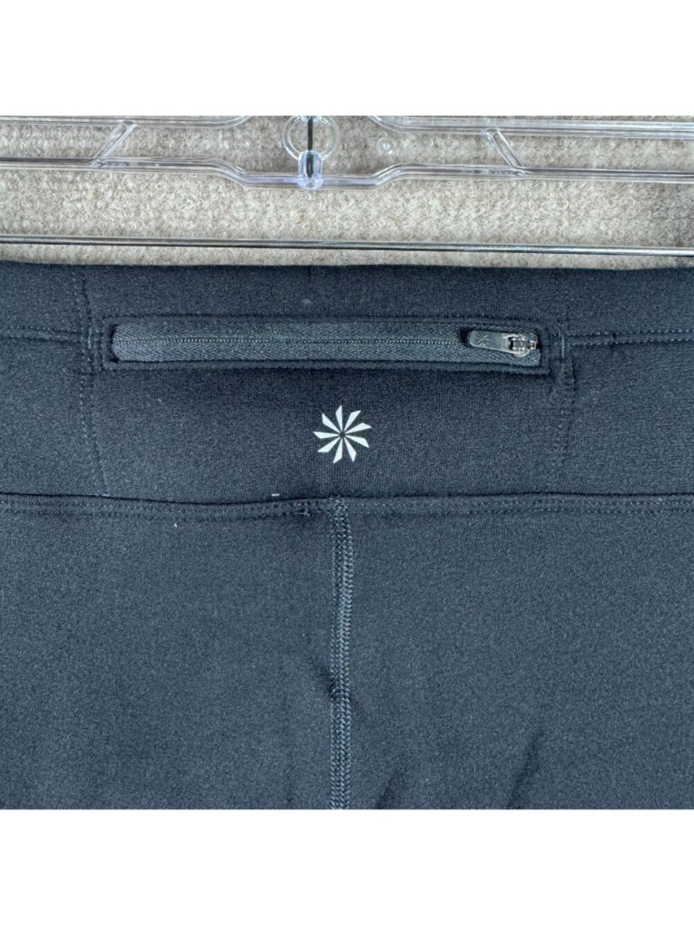 Athleta Polartec Power Stretch Tight Fleece Lined Leggings Black Small Running - Picture 4 of 13